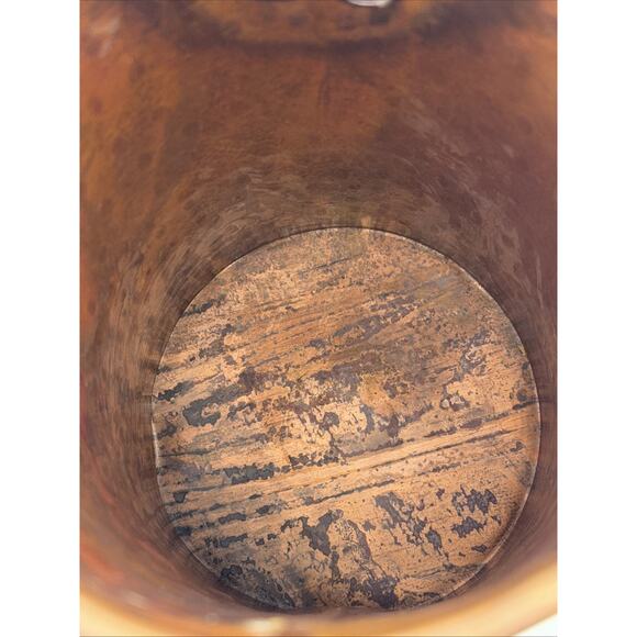 Vintage Copper Farmhouse Water Jug Pitcher With Wrought Iron Handle Turkey - Picture 9 of 10